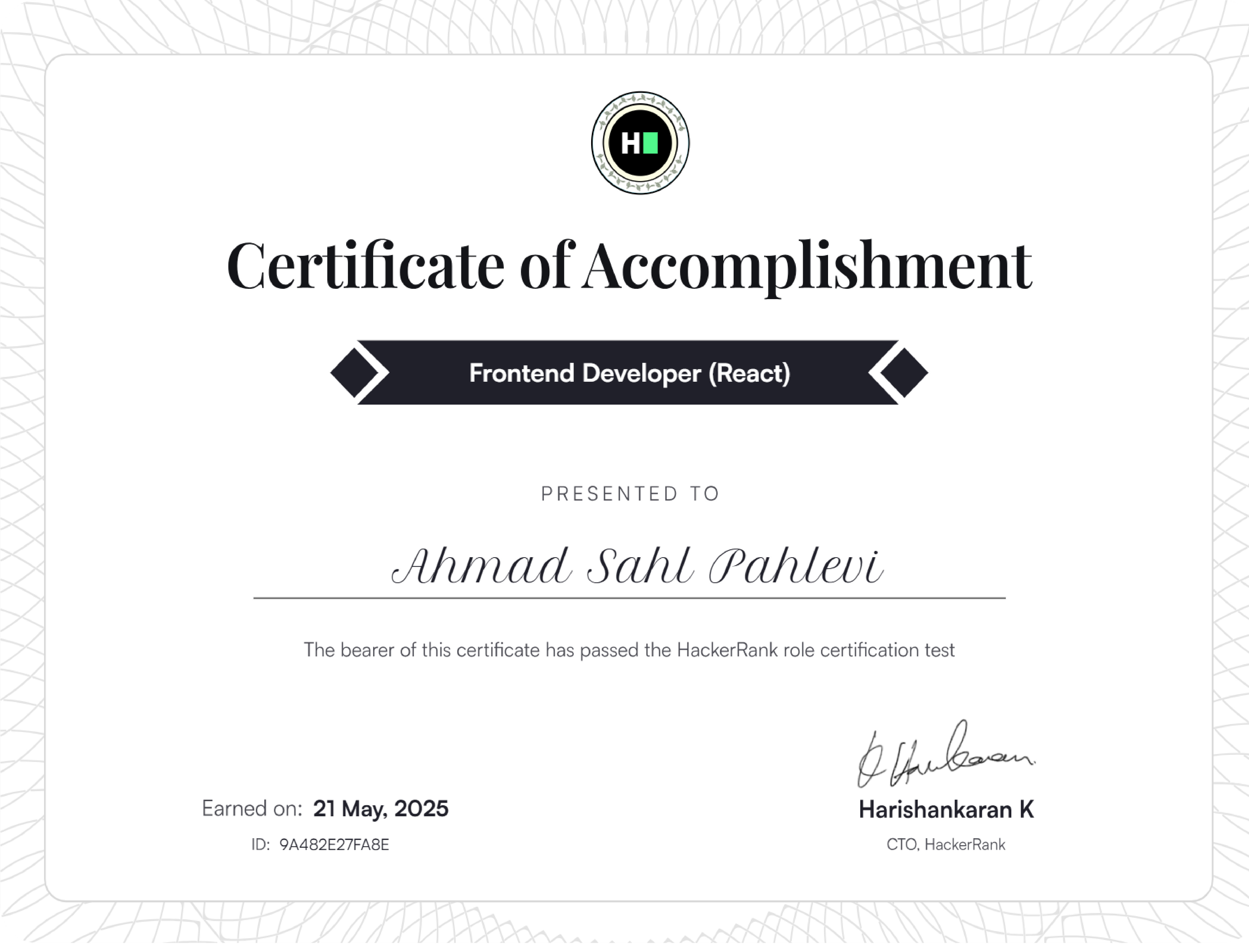 Frontend Certs