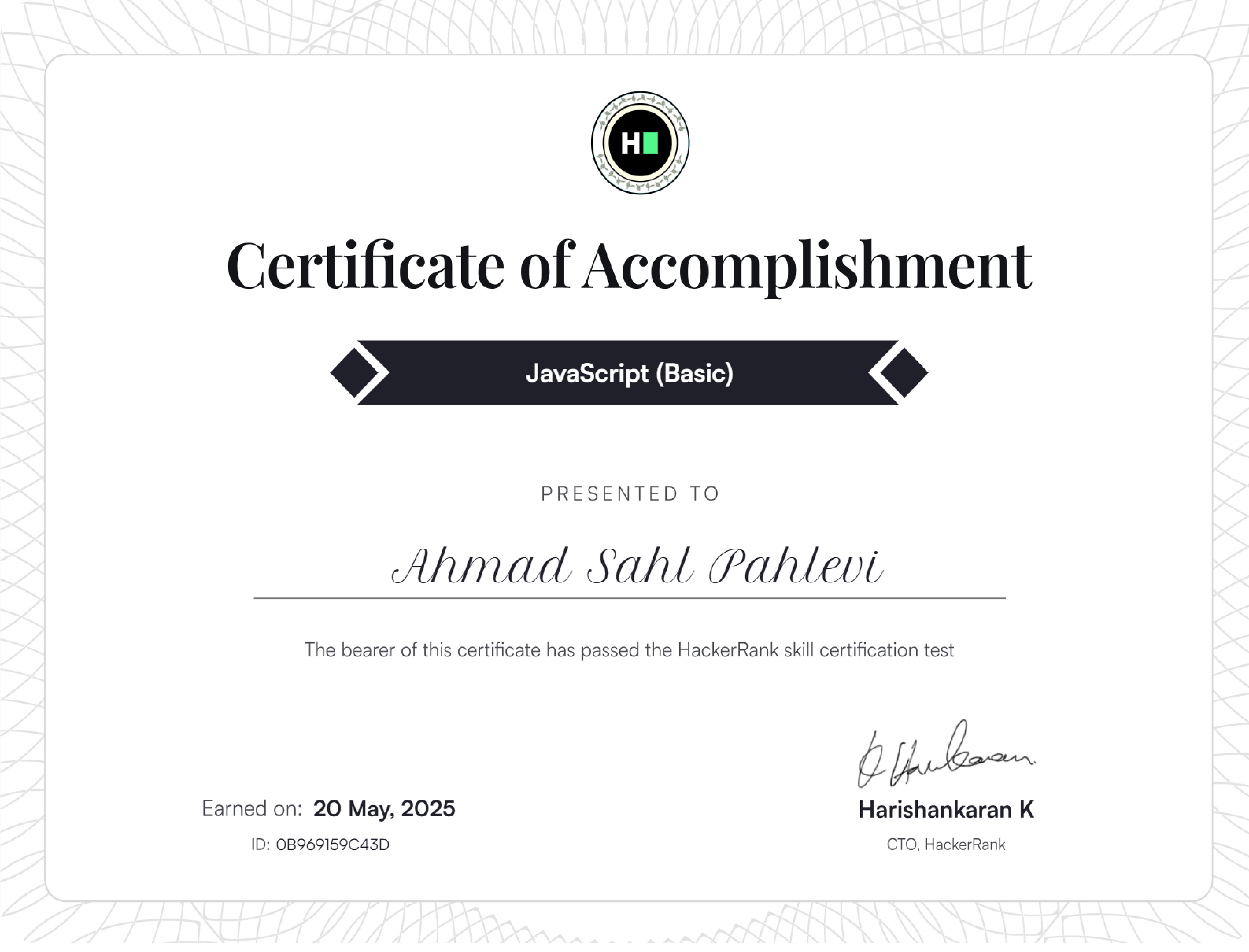 JS Basic Certs